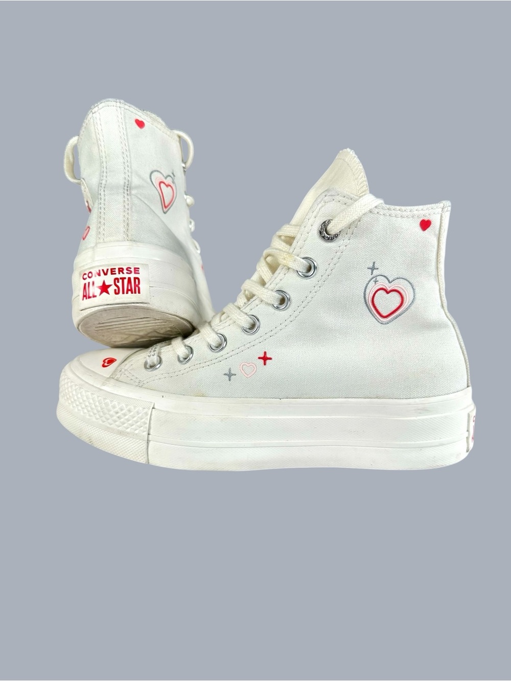 Converse All Star Lift Platform Y2K Heart High Top